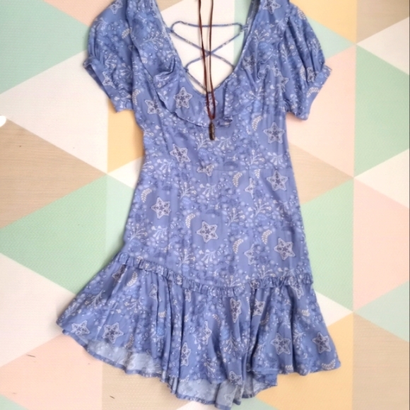 SPELL Celestial Chambray Play Mini Dress M - Picture 2 of 13